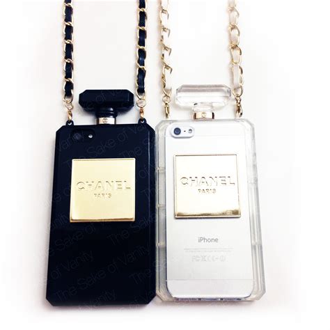 case iphone chanel perfume|Chanel iPhone case with chain.